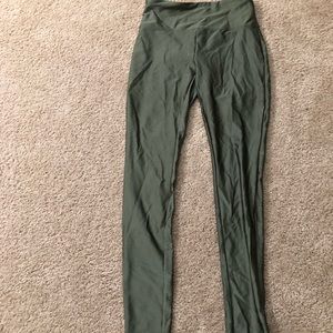 Olive green athletic leggings